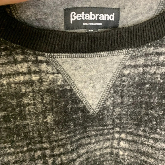 Betabrand Mens Plaid  Wool Blend Academia Crewneck Size XL A019 - Picture 6 of 13